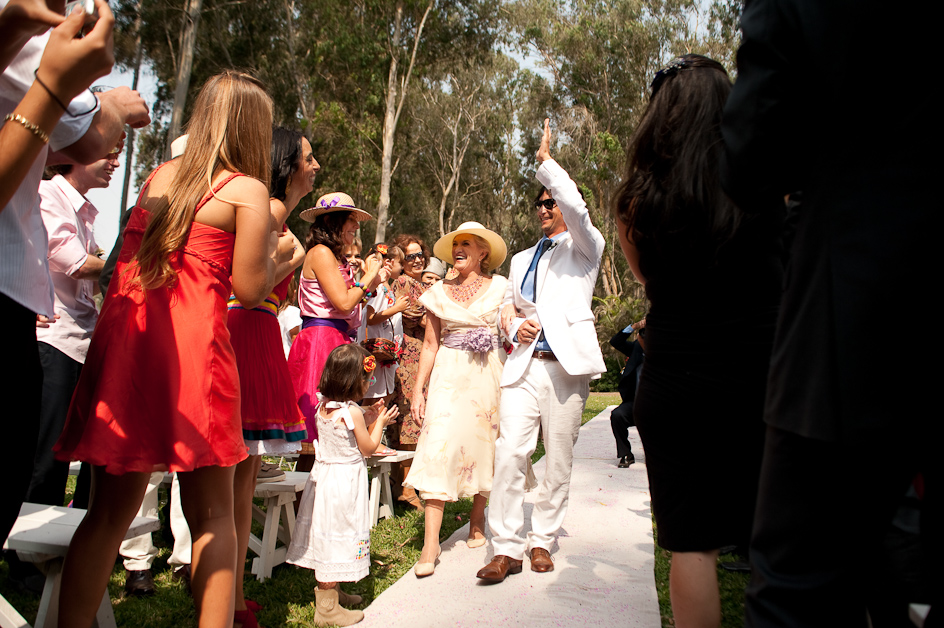 Groom walking to the altar